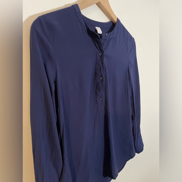 Old Navy Deep Beautiful Blue Lost At Sea Long Sleeve Tunic Top Size XS - Picture 3 of 11